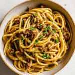 Spicy Garlic Butter Beef Pasta