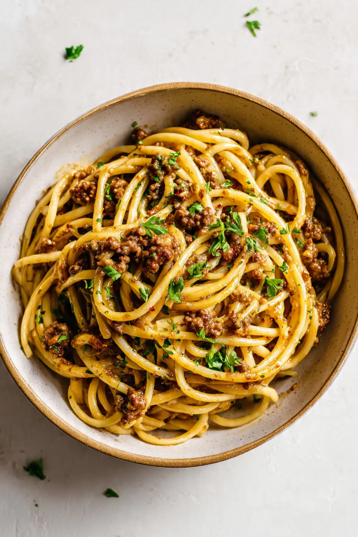 Spicy Garlic Butter Beef Pasta