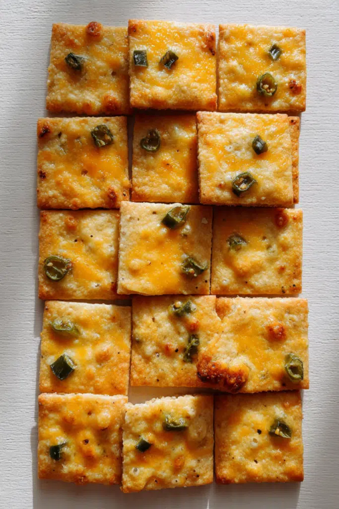 Jalapeno Cheddar Sourdough Discard Crackers