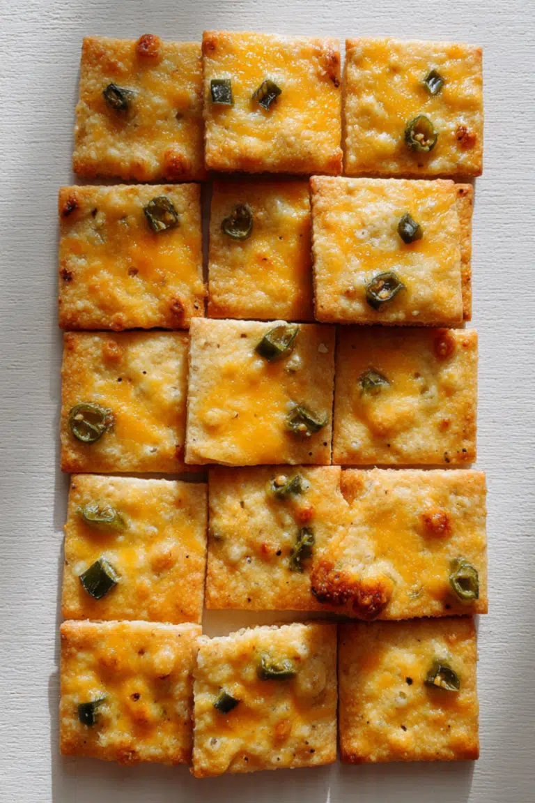 Jalapeno Cheddar Sourdough Discard Crackers