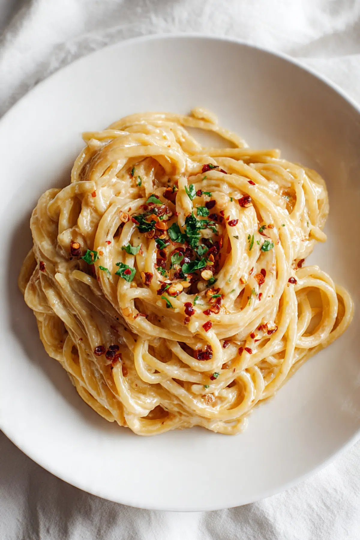 Creamy Spicy Garlic Noodles