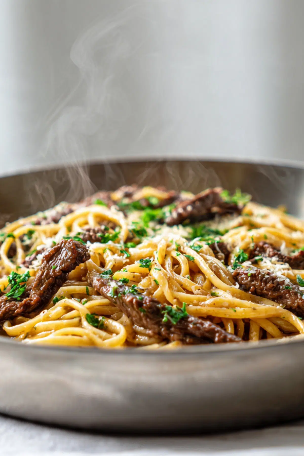 Parmesan Garlic Ground Beef Pasta