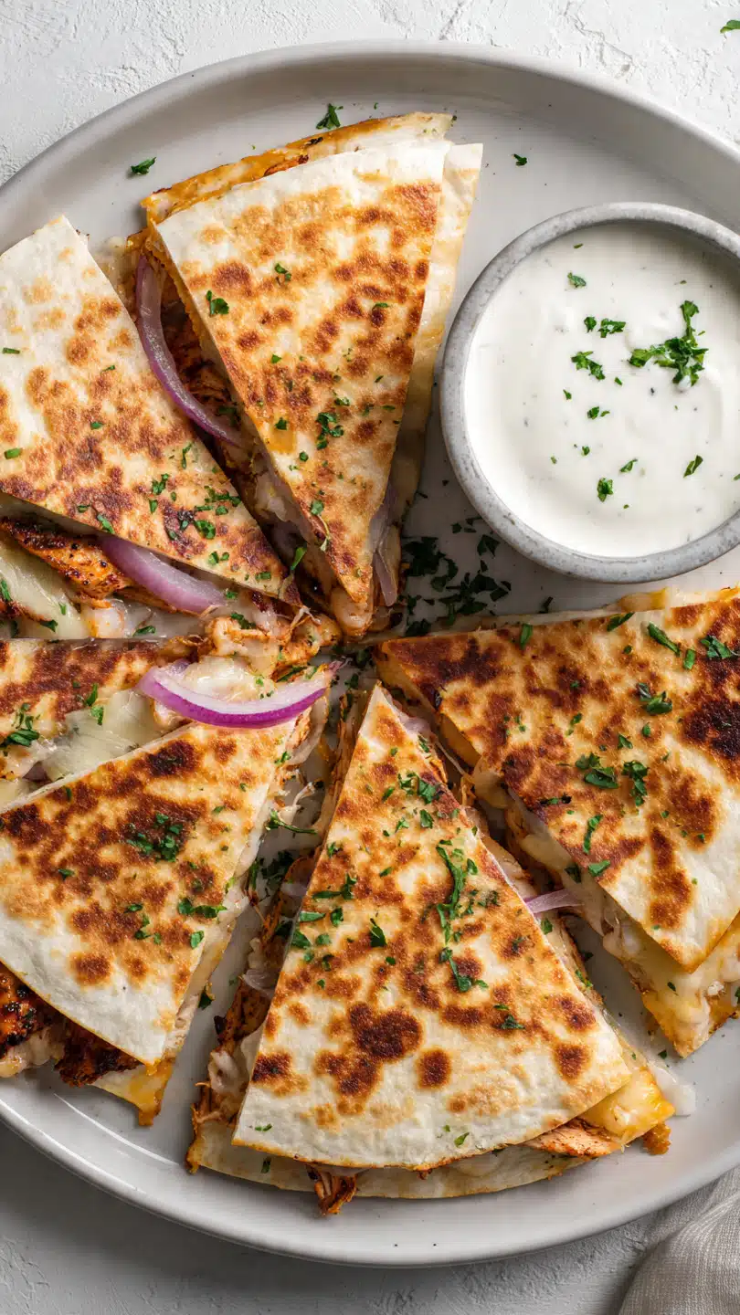 Chicken Shawarma Quesadilla Melt