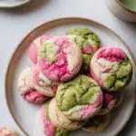 Strawberry matcha cookie