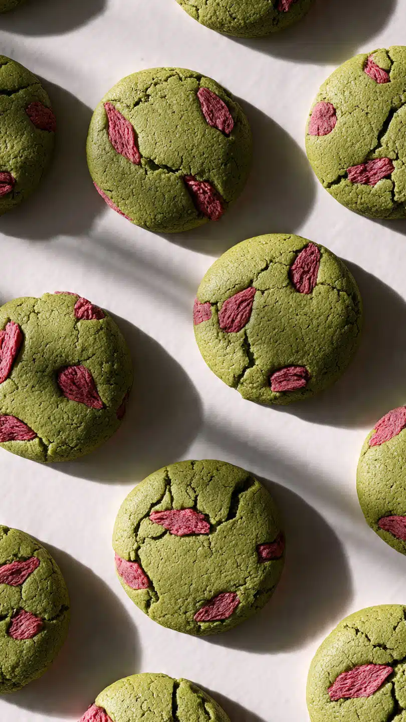 STRAWBERRY MATCHA COOKIES