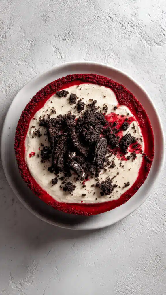 Red velvet Oreo cheesecake