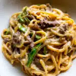 One-Pot Garlic Butter Beef Linguine