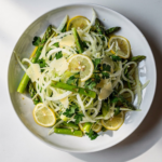 Lemony Shaved Fennel Asparagus Salad