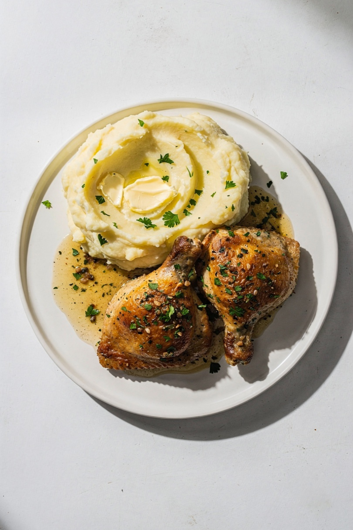 Cozy Winter Garlic Herb Chicken with Mashed Potatoes