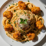 Crispy Chicken with Creamy Parmesan Pasta Recipe