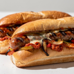 Grilled Sausage Grinders with Grilled Tomato Sauce