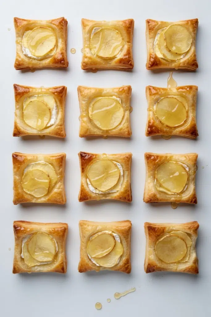 Camembert & Potato Puff Pastry Bites with Honey