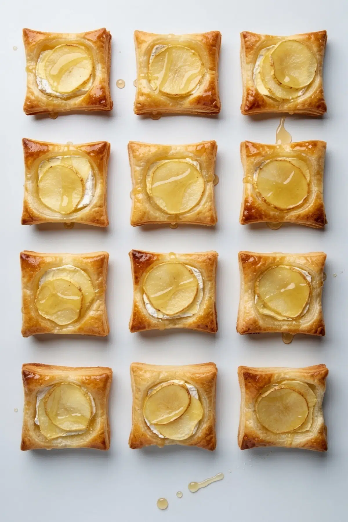 Camembert & Potato Puff Pastry Bites with Honey