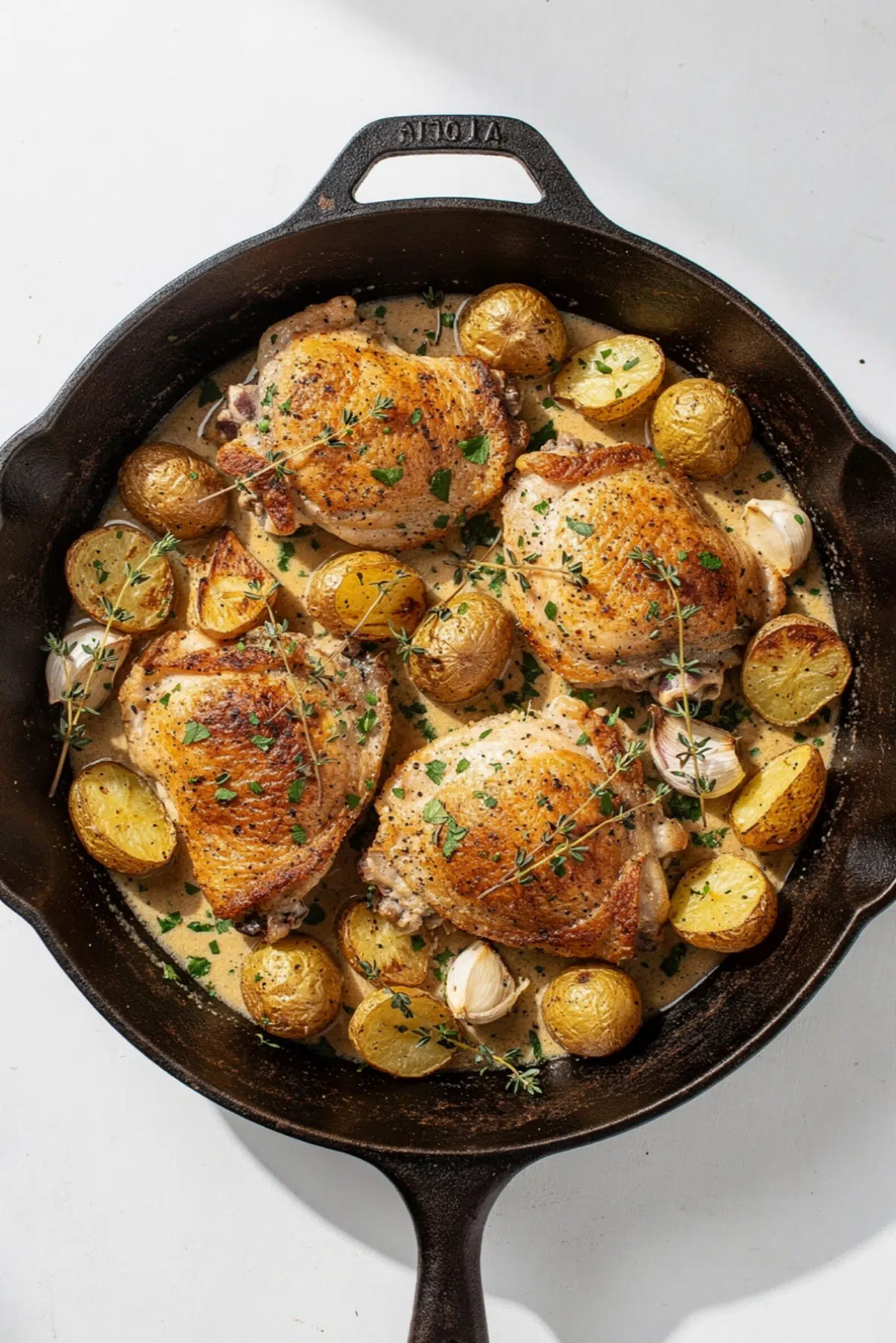 Chicken and Potatoes with Dijon Cream Sauce Recipe