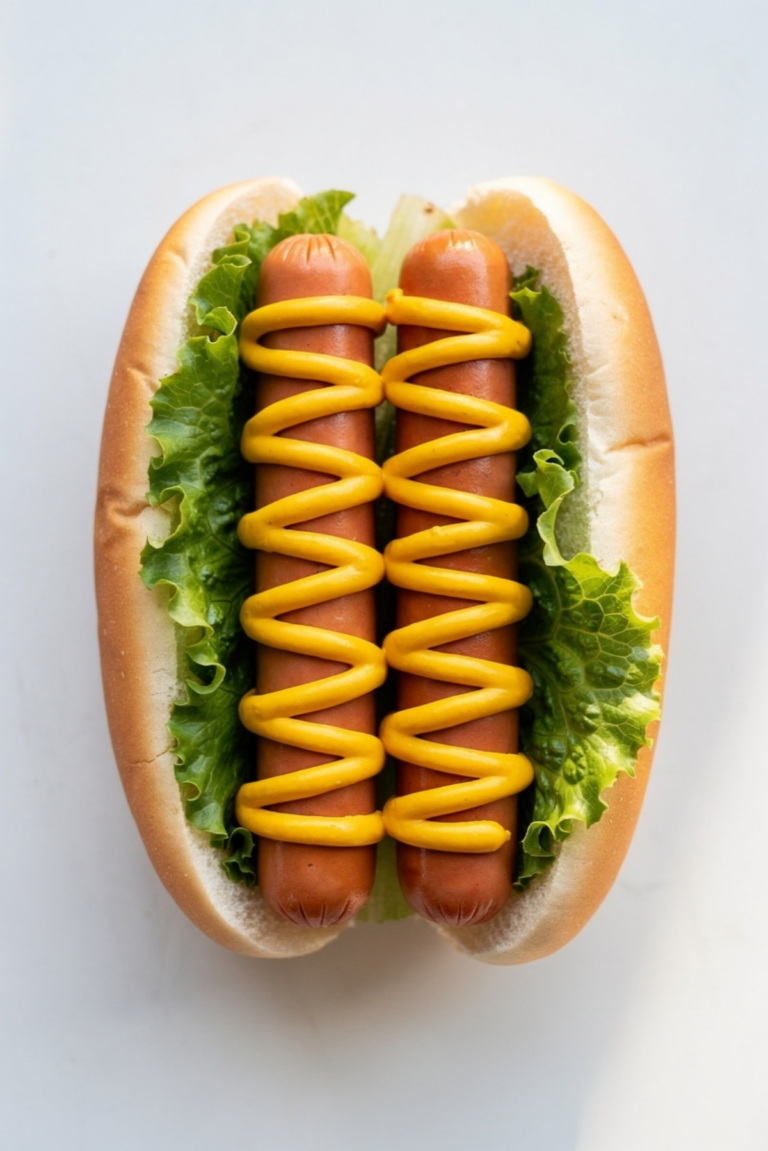 Classic Spiral-Cut Hot Dogs with Lettuce and Mustard