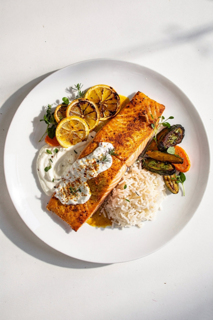 Yogurt and Spice Roasted Salmon