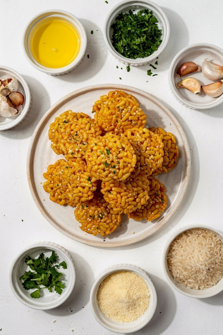 Garlic Butter Rice Crisps