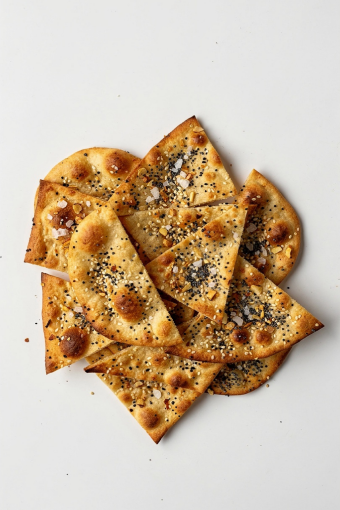 Everything Bagel Flatbread Chips (Addictive)