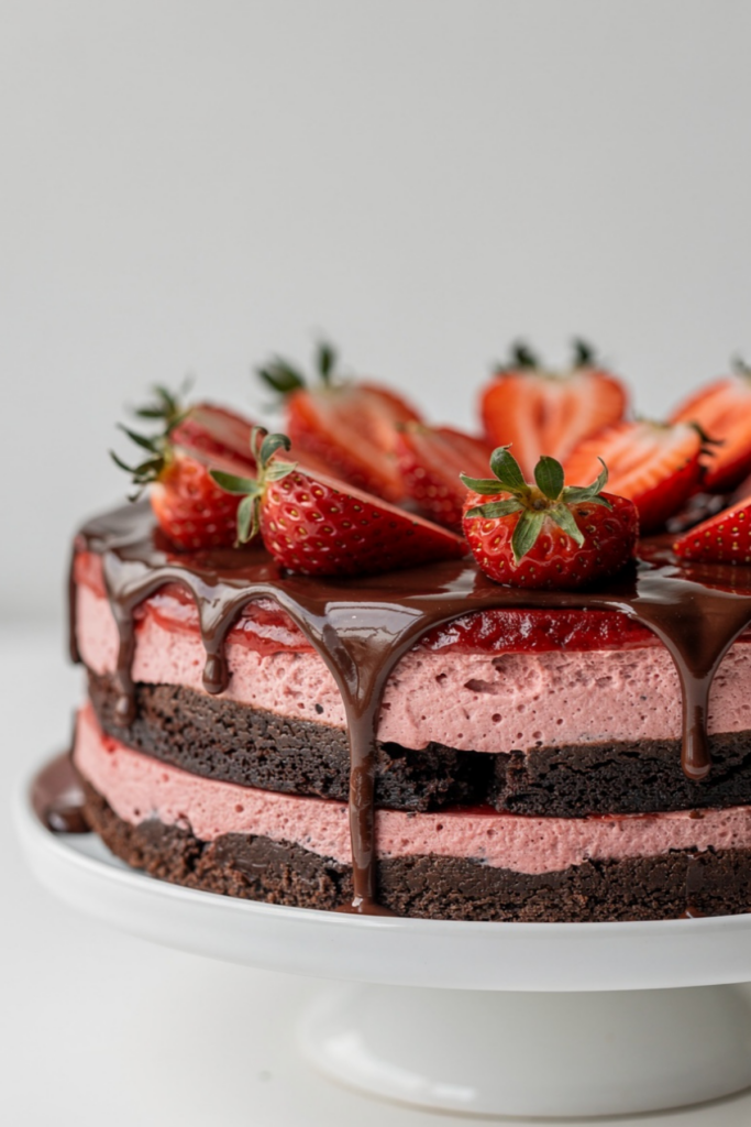 Strawberry Brownie Cheesecake Recipe